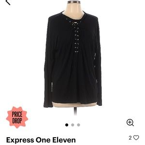 Express One Lace Up Long Sleeve shirt